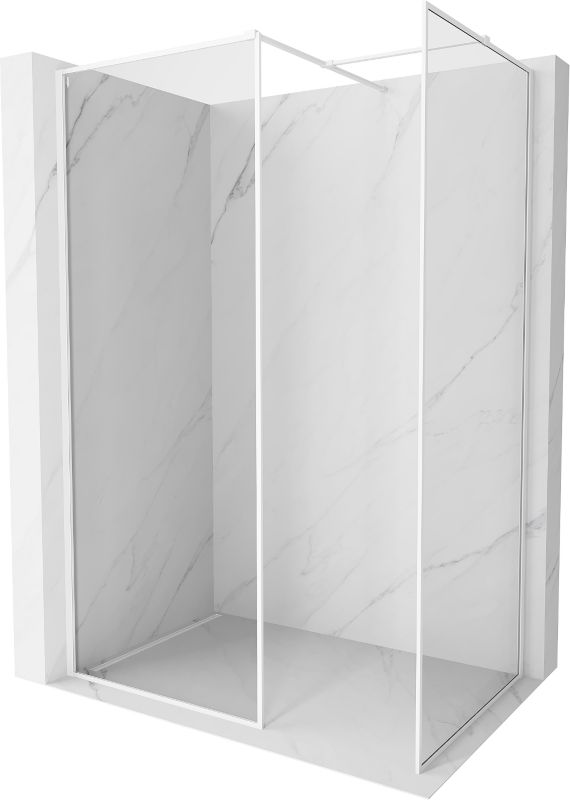 Ścianka prysznicowa walk-in Mexen Kioto-F biała 100x75 cm 1 szt.
