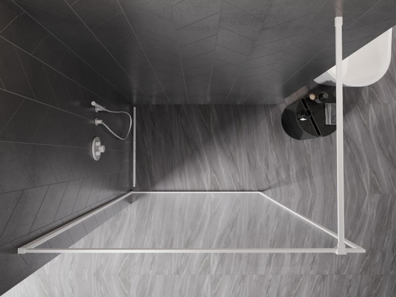Ścianka prysznicowa walk-in Mexen Kioto-F biały 100x202 cm 1 szt.