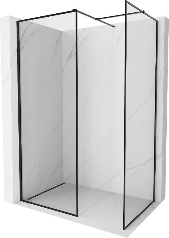 Ścianka prysznicowa walk-in Mexen Kioto-F czarna 115x80 cm 1 szt.