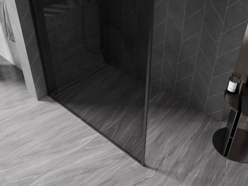 Ścianka prysznicowa walk-in Mexen Kioto-F czarna 120x202 cm 1 szt.