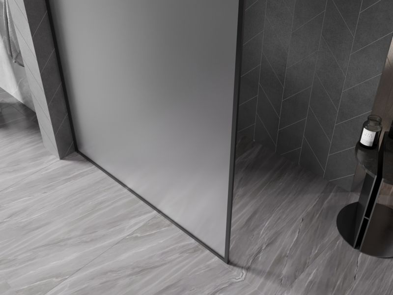 Ścianka prysznicowa walk-in Mexen Kioto-F czarna 140x202 cm 1 szt.