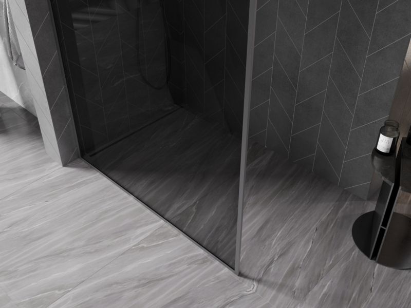 Ścianka prysznicowa walk-in Mexen Kioto-F grafit 130x202 cm  800-130-104-95-401 szt.