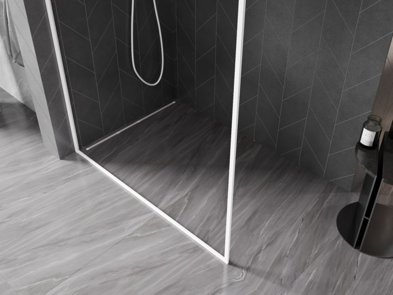 Ścianka prysznicowa walk-in Mexen Kioto-F L biała 100x202 cm 1 szt.