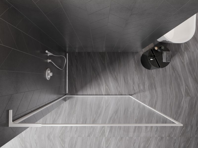 Ścianka prysznicowa walk-in Mexen Kioto-F L biały 60x202 cm 1 szt.