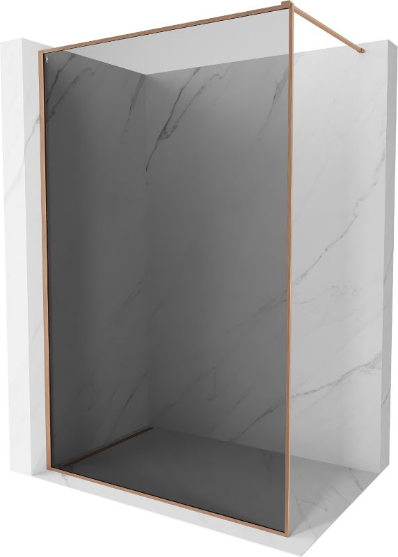 Ścianka prysznicowa walk-in Mexen Kioto-F miedź szczotkowana 110x202 cm  800-110-104-65-401 szt.