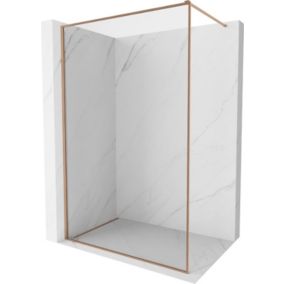 Ścianka prysznicowa walk-in Mexen Kioto-F miedź szczotkowana 170x202 cm 1 szt.