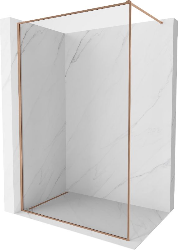 Ścianka prysznicowa walk-in Mexen Kioto-F miedź szczotkowana 50x202 cm 1 szt.