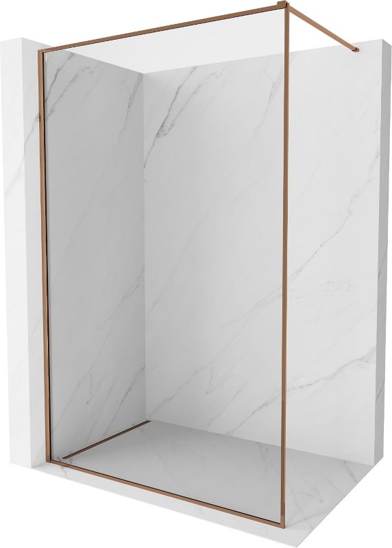 Ścianka prysznicowa walk-in Mexen Kioto-F różowe złoto 125x202 cm 1 szt.
