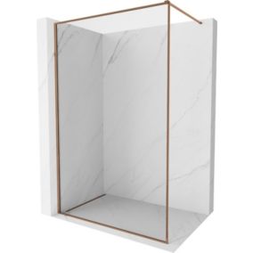 Ścianka prysznicowa walk-in Mexen Kioto-F różowe złoto 170x202 cm 1 szt.