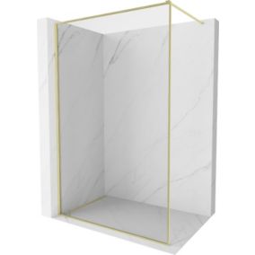Ścianka prysznicowa walk-in Mexen Kioto-F transparent złoty szczotkowany 65x202 cm 1 szt.