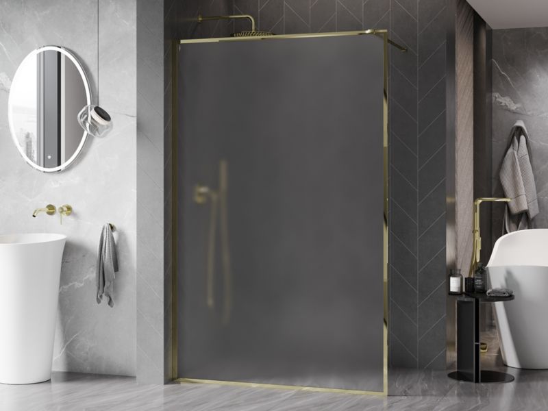 Ścianka prysznicowa walk-in Mexen Kioto-F złota 70x202 1 szt.