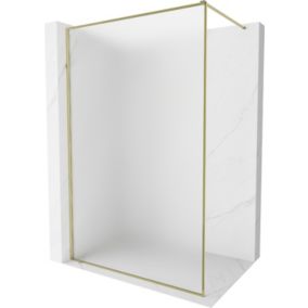 Ścianka prysznicowa walk-in Mexen Kioto-F złota 80x202 cm 1 szt.