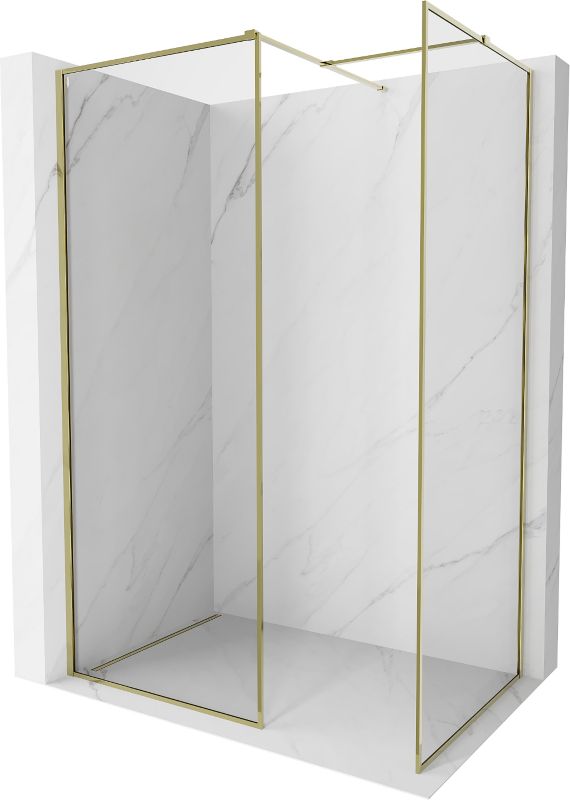 Ścianka prysznicowa walk-in Mexen Kioto-F złota 90 x 90 cm 1 szt.