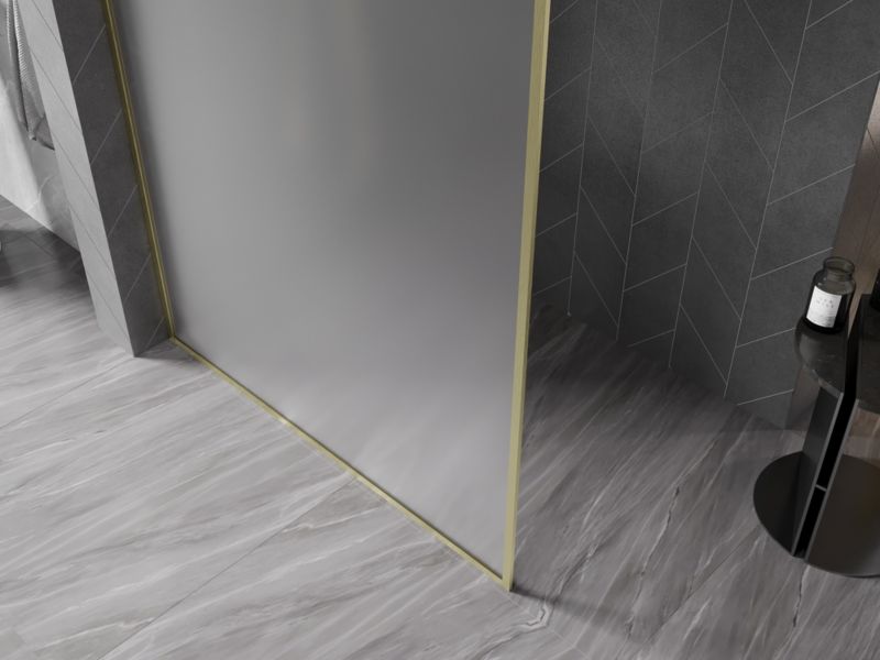 Ścianka prysznicowa walk-in Mexen Kioto-F złoty szron 140x202 1 szt.