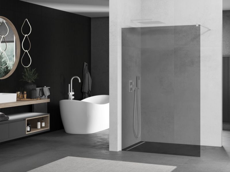 Ścianka prysznicowa walk-in Mexen Kioto grafit 90x200 1 szt.