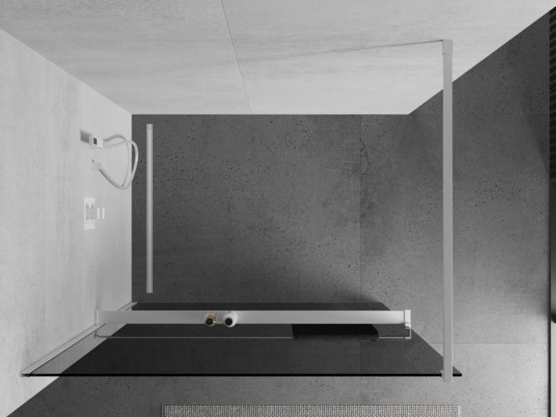 Ścianka prysznicowa walk-in Mexen Kioto+ grafit biała 70 x 200 1 szt.