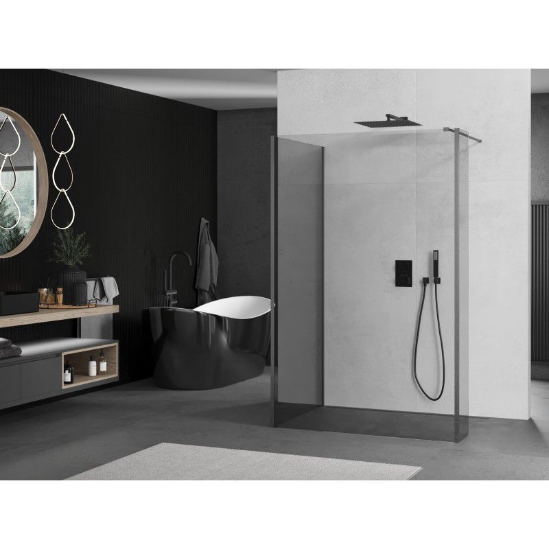 Ścianka prysznicowa walk-in Mexen Kioto gun gray 115x110x30 cm 1 szt.