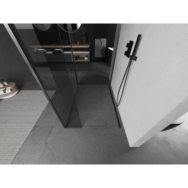 Ścianka prysznicowa walk-in Mexen Kioto gun gray 115x110x30 cm 1 szt.