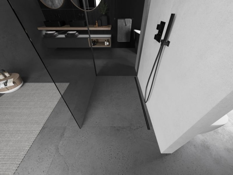 Ścianka prysznicowa Walk-in Mexen Kioto gun gray 130x120 cm 1 szt.