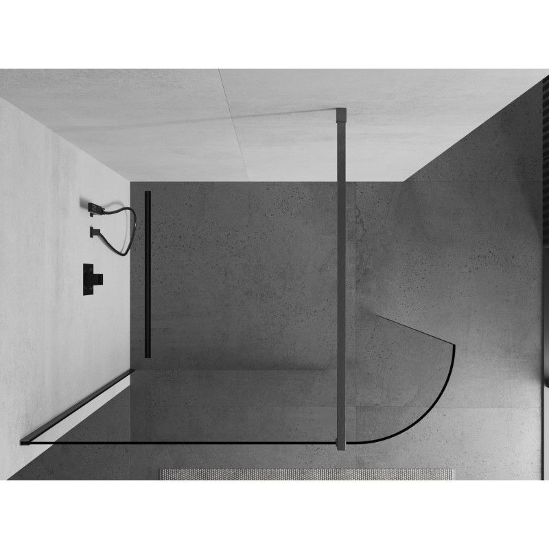 Ścianka prysznicowa walk-in Mexen Kioto gun gray 140x200 1 szt.