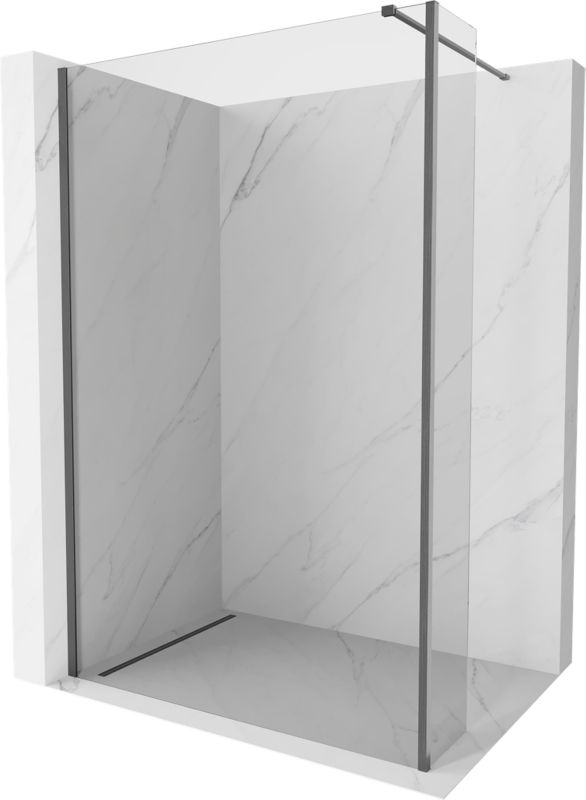 Ścianka prysznicowa walk-in Mexen Kioto gun gray 140x40 1 szt.