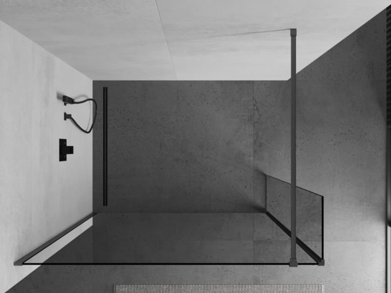 Ścianka prysznicowa walk-in Mexen Kioto gun gray 140x40 1 szt.