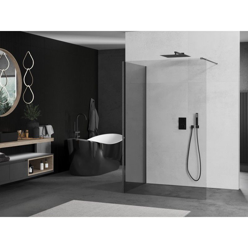Ścianka prysznicowa Walk-in Mexen Kioto gun gray 90x85 cm 1 szt.