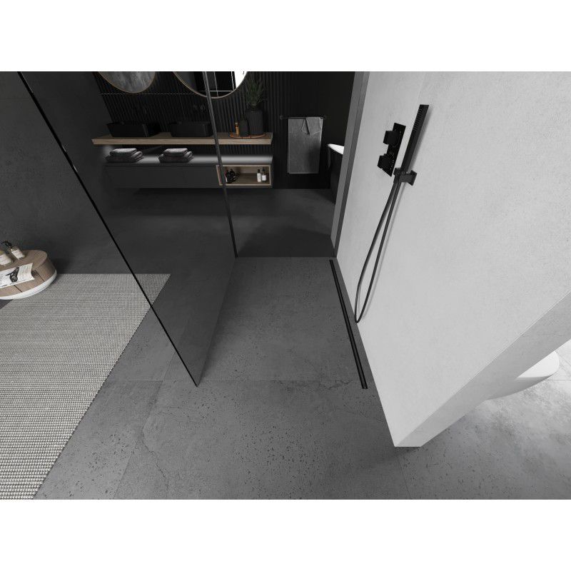 Ścianka prysznicowa Walk-in Mexen Kioto gun gray 90x85 cm 1 szt.