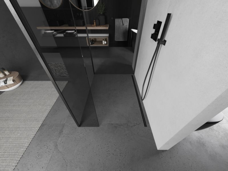 Ścianka prysznicowa walk-in Mexen Kioto gun gray 90x85x30 cm 1 szt.