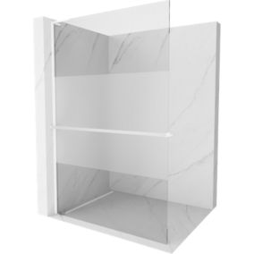 Ścianka prysznicowa walk-in Mexen Kioto+ L biała 110x200 cm 1 szt.
