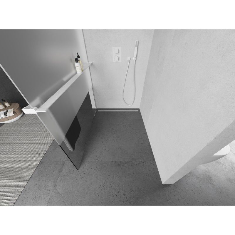 Ścianka prysznicowa walk-in Mexen Kioto+ L biała 110x200 cm 1 szt.