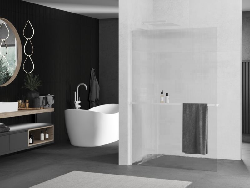 Ścianka prysznicowa walk-in Mexen Kioto+ L biały 70x200 cm 1 szt.