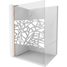 Ścianka prysznicowa walk-in Mexen Kioto L biały wzór 110x200 cm  800-110-103-65-85 1 szt.