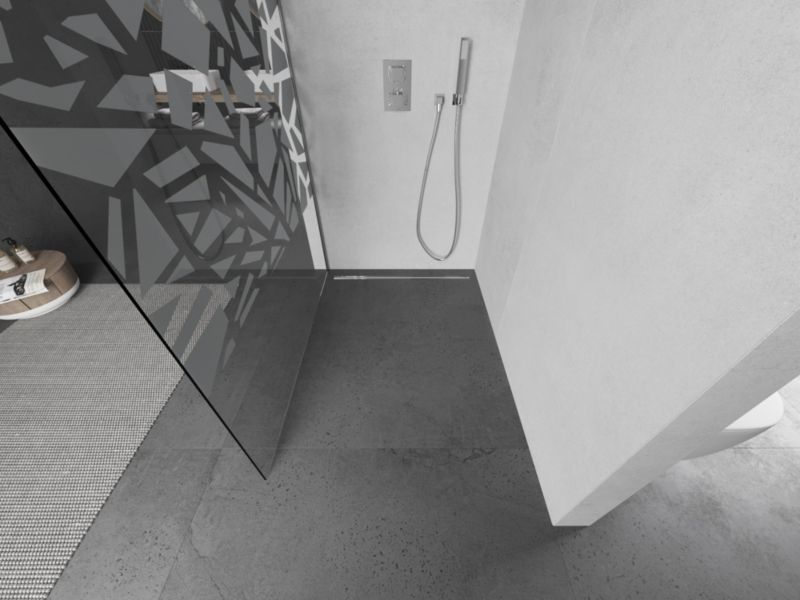Ścianka prysznicowa walk-in Mexen Kioto L biały wzór 70x200 cm  800-070-103-01-85 1 szt.