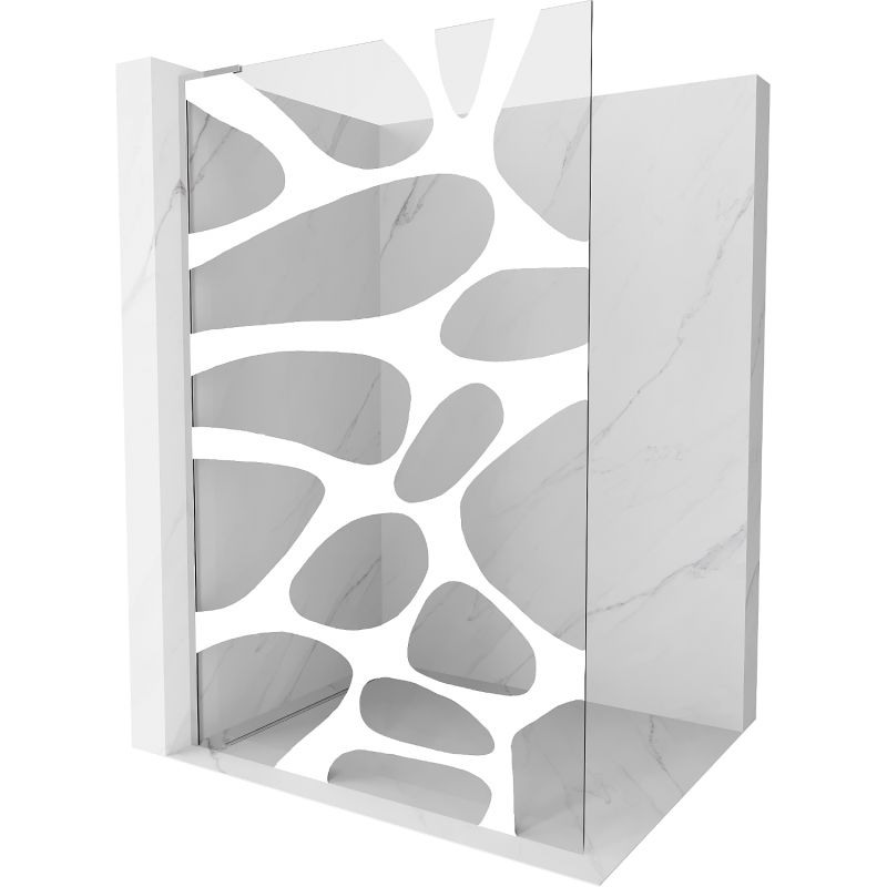 Ścianka prysznicowa walk-in Mexen Kioto L biały wzór 70x200 cm  800-070-103-01-97 1 szt.