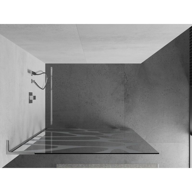 Ścianka prysznicowa walk-in Mexen Kioto L biały wzór 70x200 cm  800-070-103-01-97 1 szt.