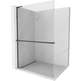 Ścianka prysznicowa walk-in Mexen Kioto+ L czarna 120x200 cm 1 szt.