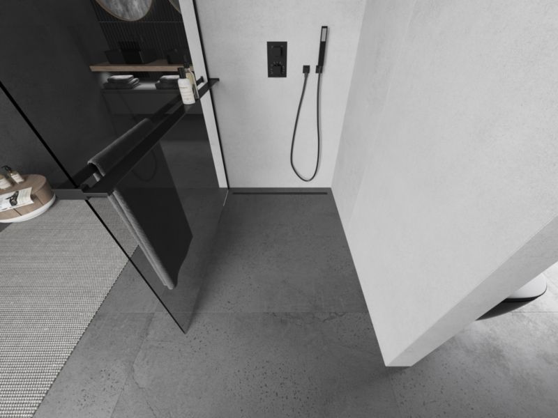 Ścianka prysznicowa walk-in Mexen Kioto+ L czarna 70x200 cm 800-070-123-70-00 1 szt.