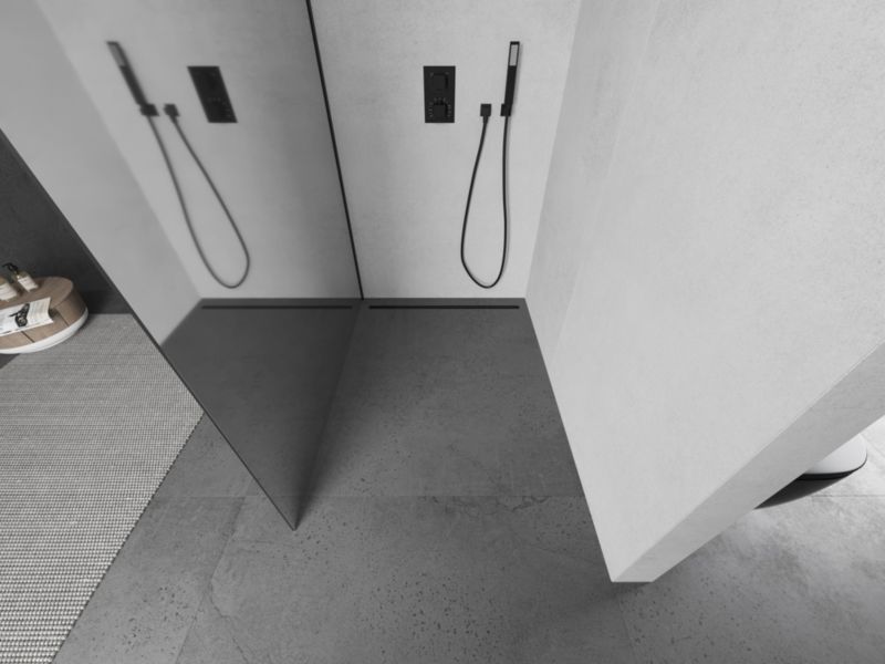 Ścianka prysznicowa walk-in Mexen Kioto L czarna 90x200 cm 1 szt.