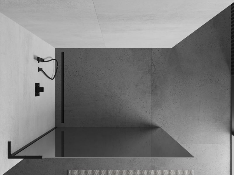 Ścianka prysznicowa walk-in Mexen Kioto L czarna 90x200 cm 1 szt.