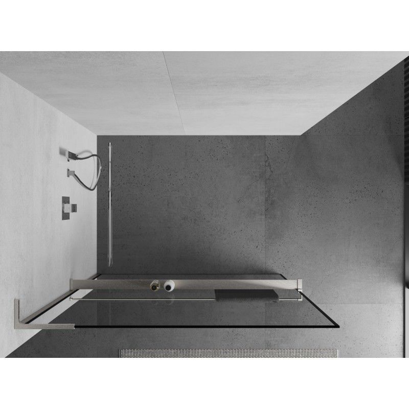Ścianka prysznicowa walk-in Mexen Kioto+ L czarna 90x200 cm 1 szt.