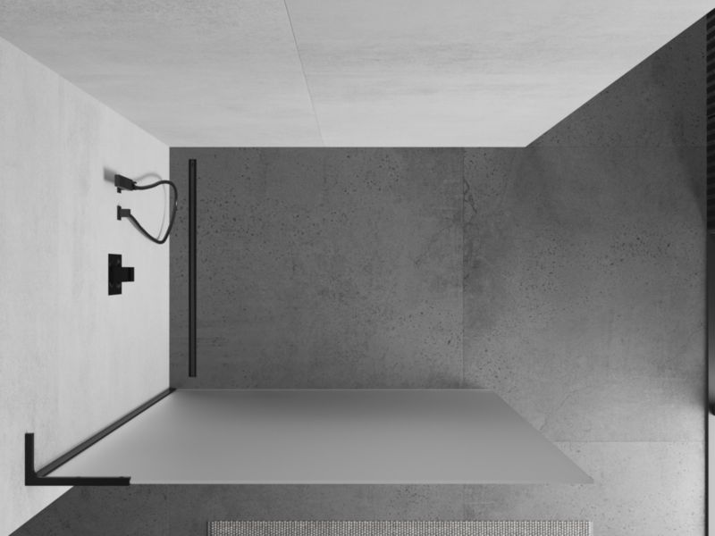 Ścianka prysznicowa walk-in Mexen Kioto L czarna 90x200 cm  800-090-103-70-30 1 szt.
