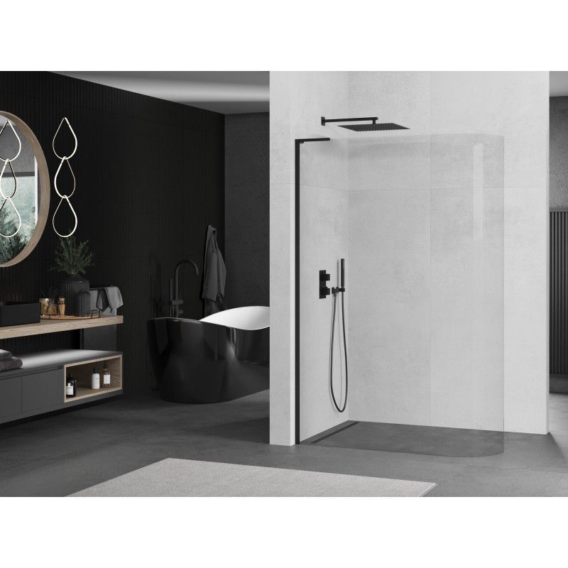 Ścianka prysznicowa walk-in Mexen Kioto L czarna transparent 80 x 200 cm 800-080-103-70-06 1 szt.