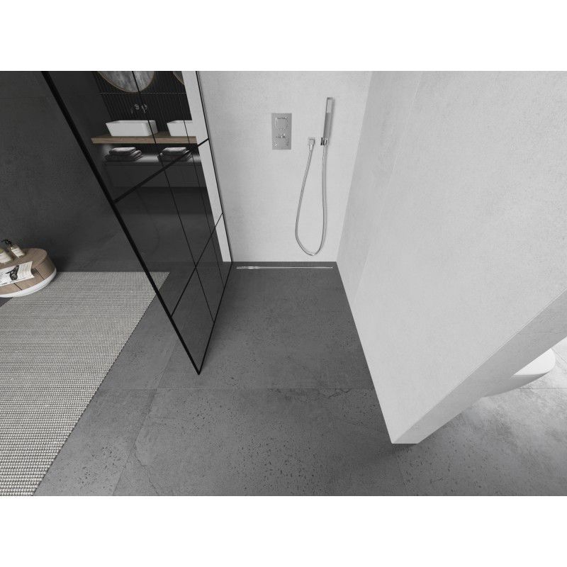 Ścianka prysznicowa walk-in Mexen Kioto L czarny wzór 100x200 cm 800-100-103-01-77 1 szt.
