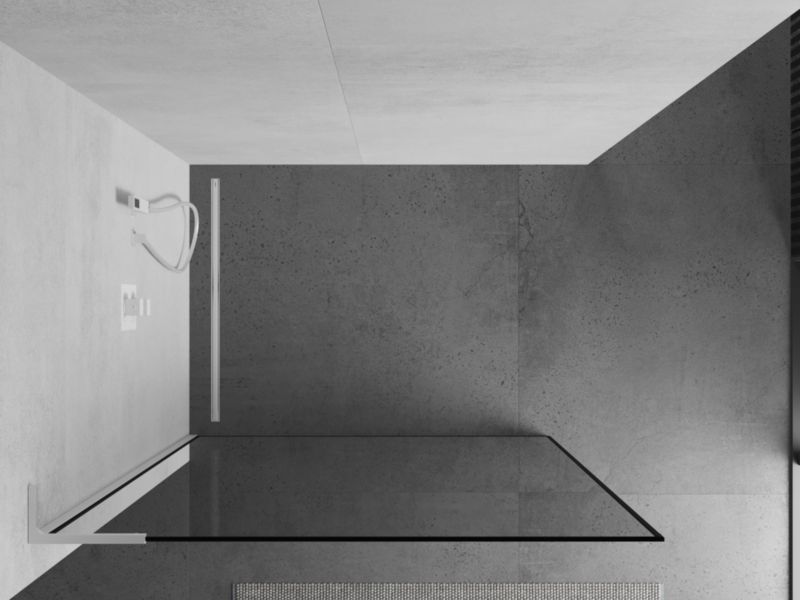 Ścianka prysznicowa walk-in Mexen Kioto L czarny wzór 110x200 1 szt.