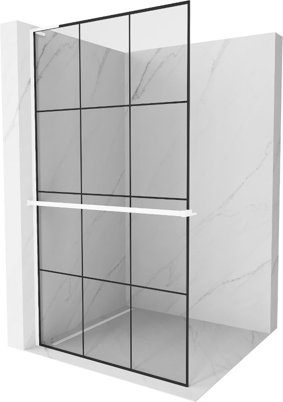 Ścianka prysznicowa walk-in Mexen Kioto+ L czarny wzór 110x200 cm  800-110-123-20-77 1 szt.