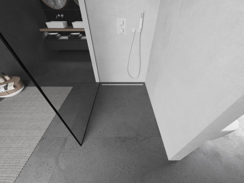 Ścianka prysznicowa walk-in Mexen Kioto L czarny wzór 70x200 1 szt.