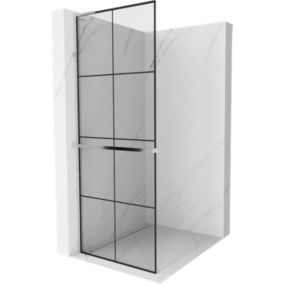 Ścianka prysznicowa Walk-in Mexen Kioto+ L czarny wzór 70x200 cm 1 szt.