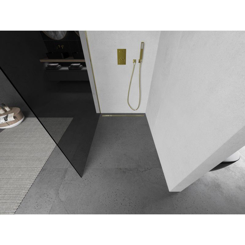 Ścianka prysznicowa walk-in Mexen Kioto L grafit 90x200 cm 1 szt.