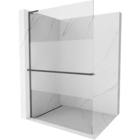 Ścianka prysznicowa walk-in Mexen Kioto+ L gun gray 80x200 cm 1 szt.